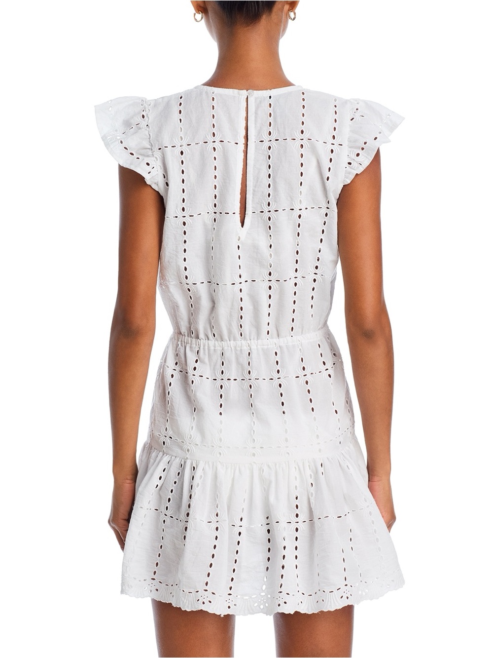 Aqua Tank Eyelet Cover-up Dress White Women's Size Medium New - Picture 2 of 7